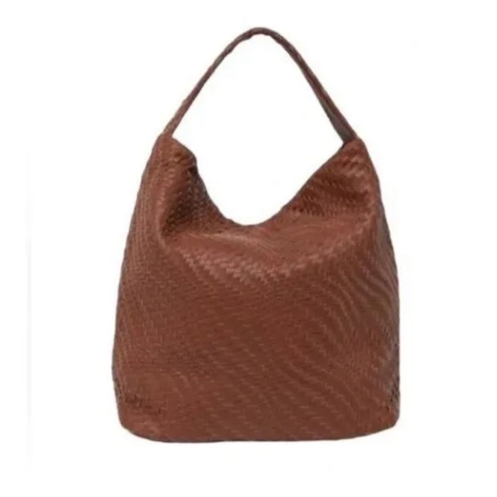 Deux Lux Buttery Soft Weave Hobo‎ Bag with Braided Strap in Color Honey